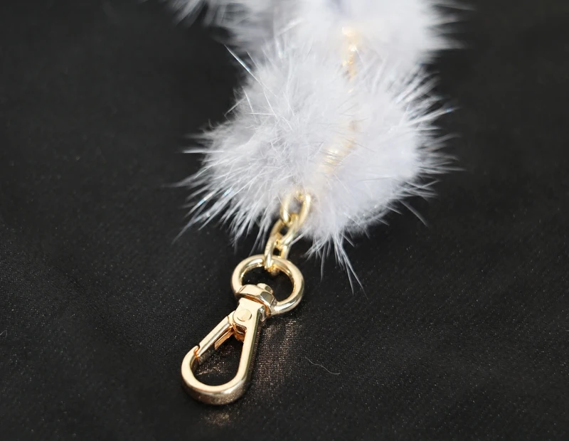 Сменная сумка на ремне из натурального меха норки Сумка с помпонами ручка для