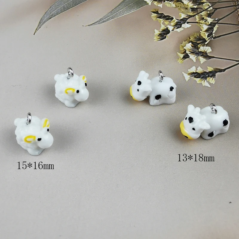 10 шт. подвески из каучука в виде коров и овец | Украшения аксессуары