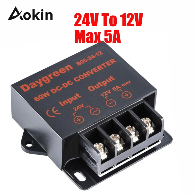 

24V to 12V 5A DC Converter Regulator Car Step Down Reducer Daygreen CE Certificated 24V to 12V 10AMP