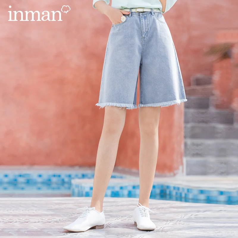 INMAN летние шорты средней длины с естественной талией | Женская одежда