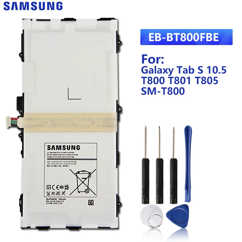 

SAMSUNG Original Replacement Battery EB-BT800FBE For GALAXY Tab S 10.5 Samsung T800 T801 T805 SM-T805C T807 EB-BT800FBC/FBU