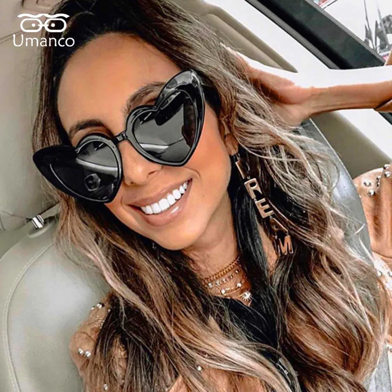 Umanco 2019 новые роскошные дизайнерские солнцезащитные очки в форме сердца для