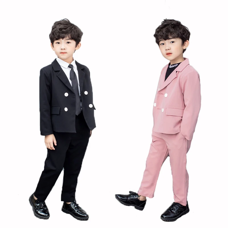 

Костюм для мальчиков двубортный ярких цветов, костюм для приема гостей вечерние день рождения, блейзер + штаны, комплект одежды, весна-осень