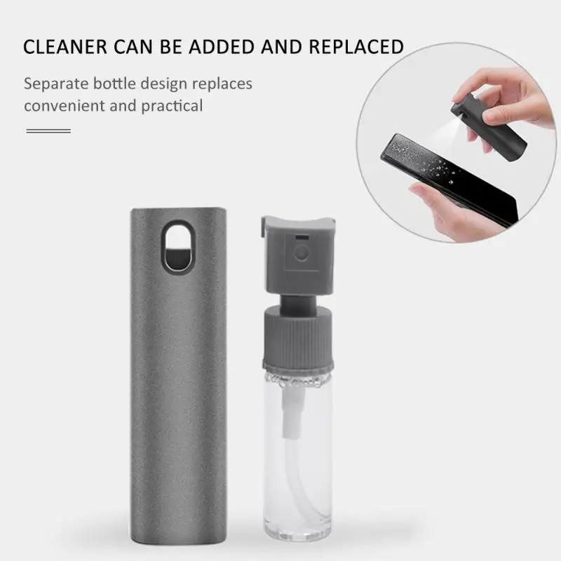 

Newest 2 In 1 Phone Screen Cleaner Spray Computer Mobile Phone Screen Dust Removal Tool Microfiber Cloth Set Cleaning Artifact