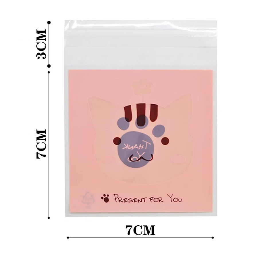 Пластиковые милые Мультяшные подарочные пакеты упаковка для печенья