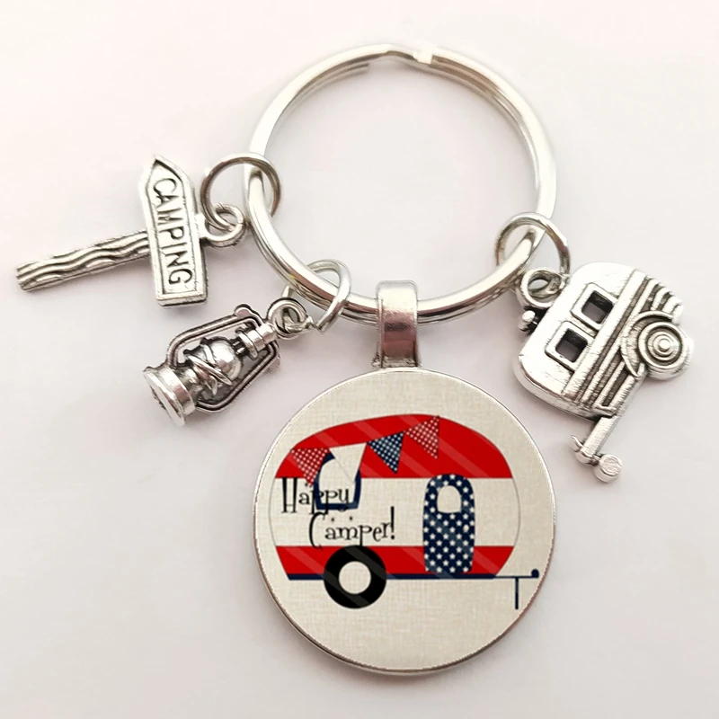 Новый милый брелок для ключей я люблю походный прицеп вывеска отпуск путешествие