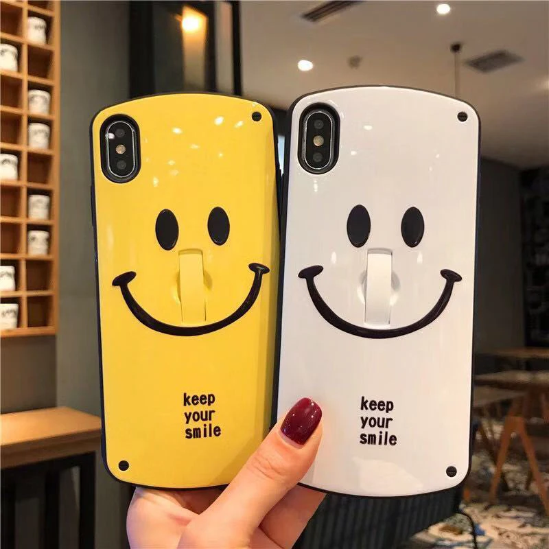 Чехол для телефона iPhone 11 Pro XS Max Smiley глянцевый чехол 7P с защитой от падения
