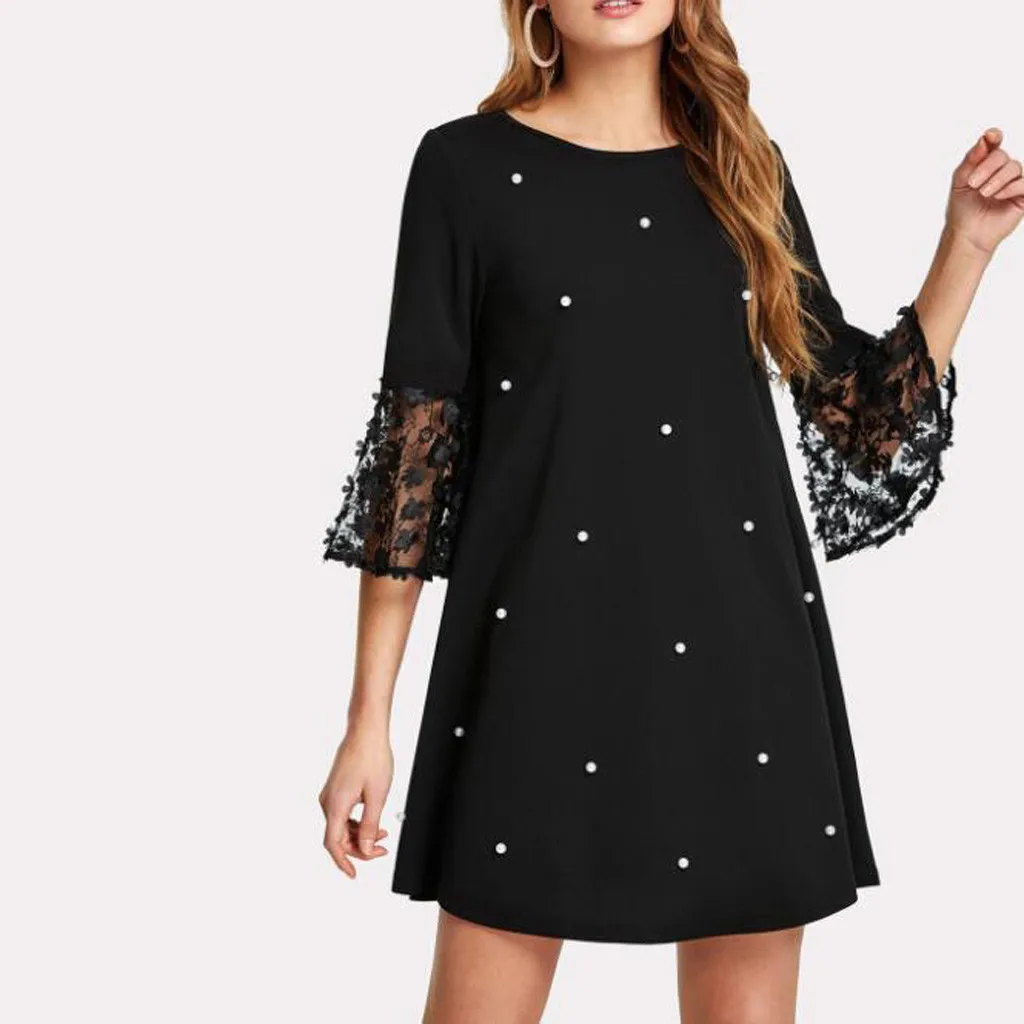 Кружевные Элегантные платья 40 # женское ажурное пикантное однотонное Платье в