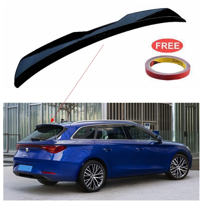 

Car Styling Spoiler For Seat Leon Sportstourer FR / Xcellence 2020 2021 Spoiler High Quality ABS Material Gloss Black Spoiler