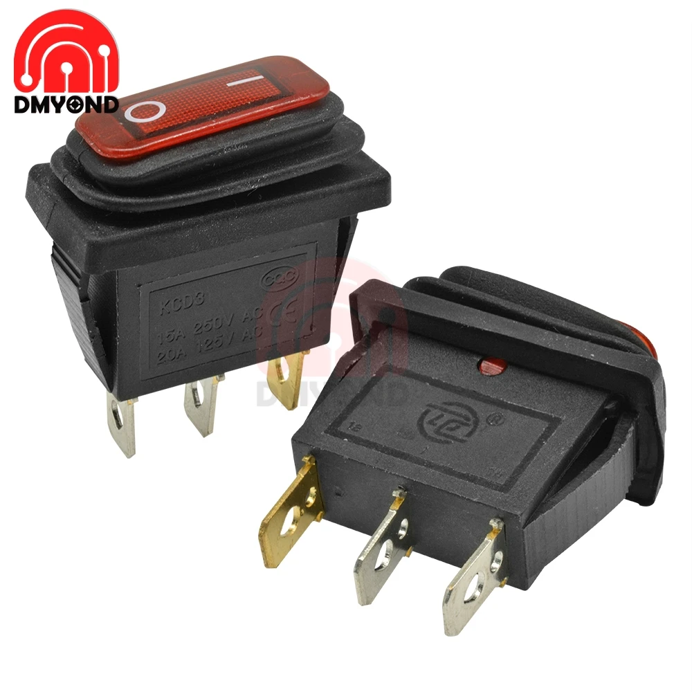 Кулисный Переключатель водонепроницаемый ВКЛ ВЫКЛ 2 положения 3 Pin 3PIN