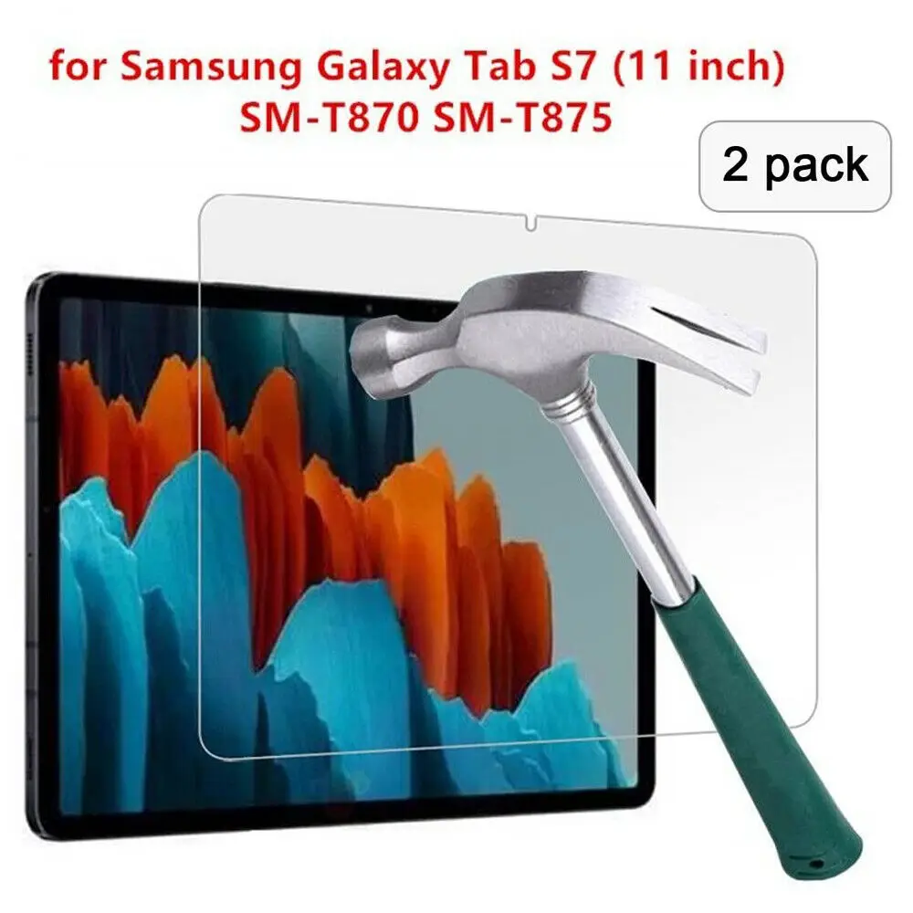 

2x Tablet Protective Tempered Glass For Samsung Galaxy Tab 11.0" S7 SM-T870/T875
