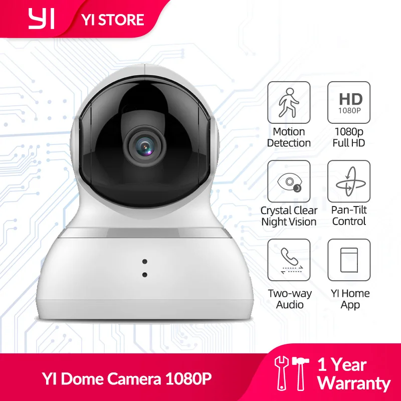 Yi dome камера 1080P панорамирование/наклон/зум Беспроводная IP система