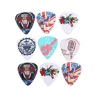 10 шт. смешанный шаблон медиатор рок жесты 0,46 мм0,71 мм медиаторы для акустической гитары медиаторы целлюлоидные шрапнели аксессуары для гитары