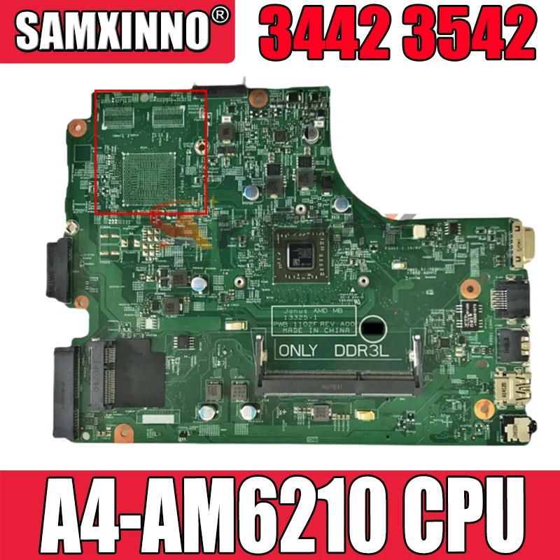 Оригинальная материнская плата для ноутбука Dell Inspiron 15 3441 3541 3442 3542 A4-AM6210 13325-1 CN-03F7WK