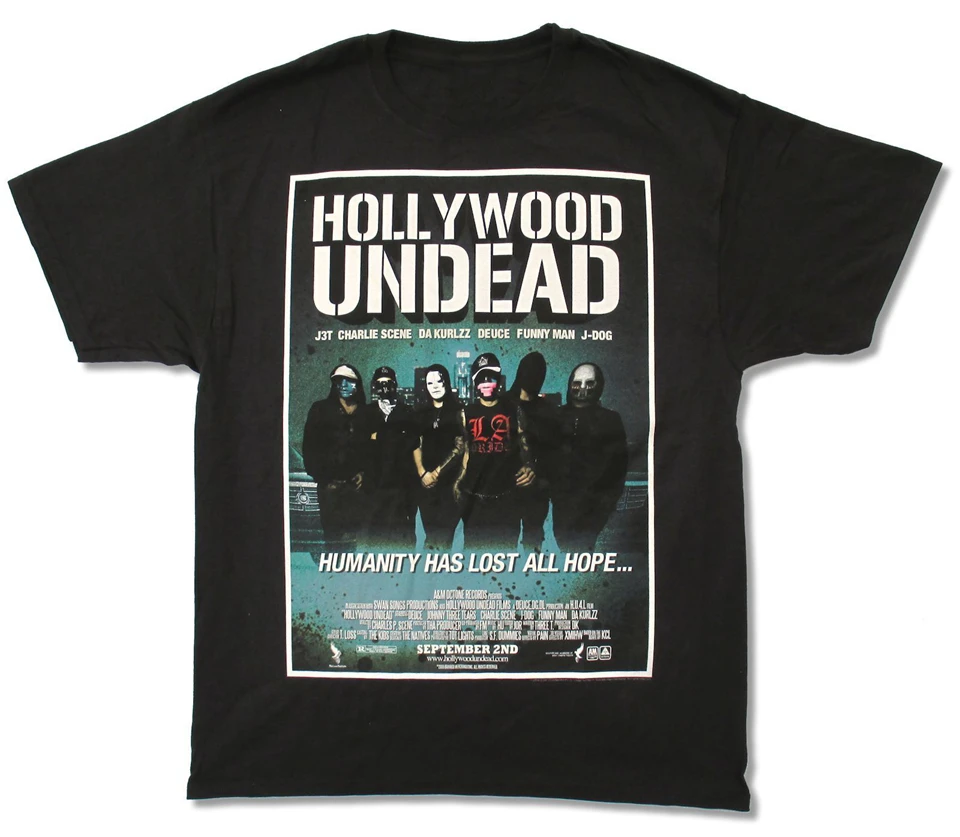 Голливудская черная футболка с надписью Undead Humanity Has Lost all Hope новые футболки Merch