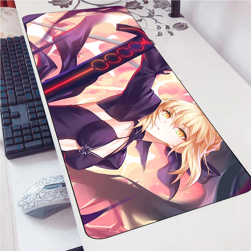 

Saber Alter Mousepad 900x400x2mm Boy Gift Computer Mouse Mat Gamepad Pc Gamer Gaming Mousemat Fate Desk Pad Office Padmouse