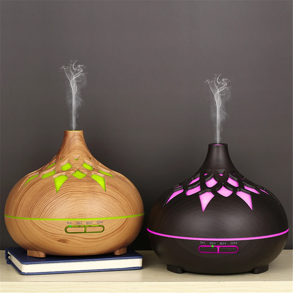 

500ML Colorful Night Light Timing Aroma Diffuser ABS Material Air Humidifier AU/EU/US/UK Plug Ordinary/Remote Control Style