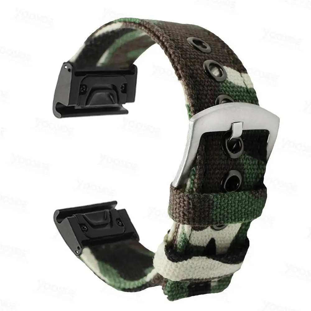 Green Camouflag-L Fenix 6 22 мм 26 мм браслет ретро нейлон Nato Quick Fit часы ремешок для Garmin Fenix 5 Plus/935/Approach S60/Fenix 5X Plus - Цвет: Green Camouflag-L