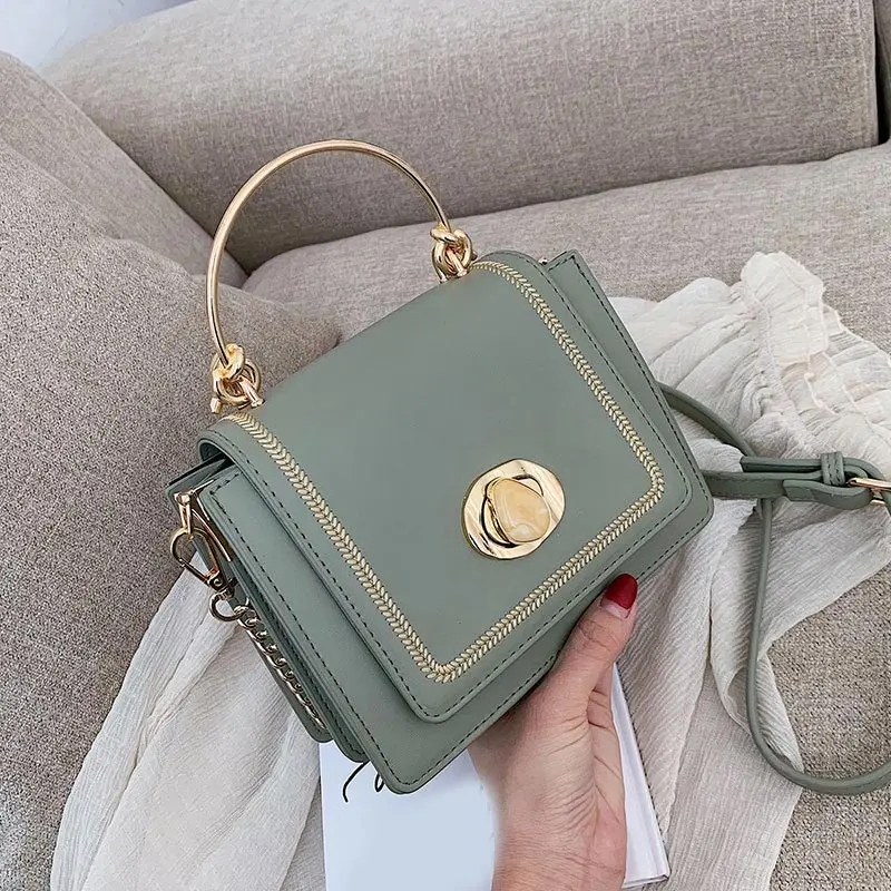 Женские кожаные мини сумки через плечо одноцветные новинка 2019|Сумки с ручками| |