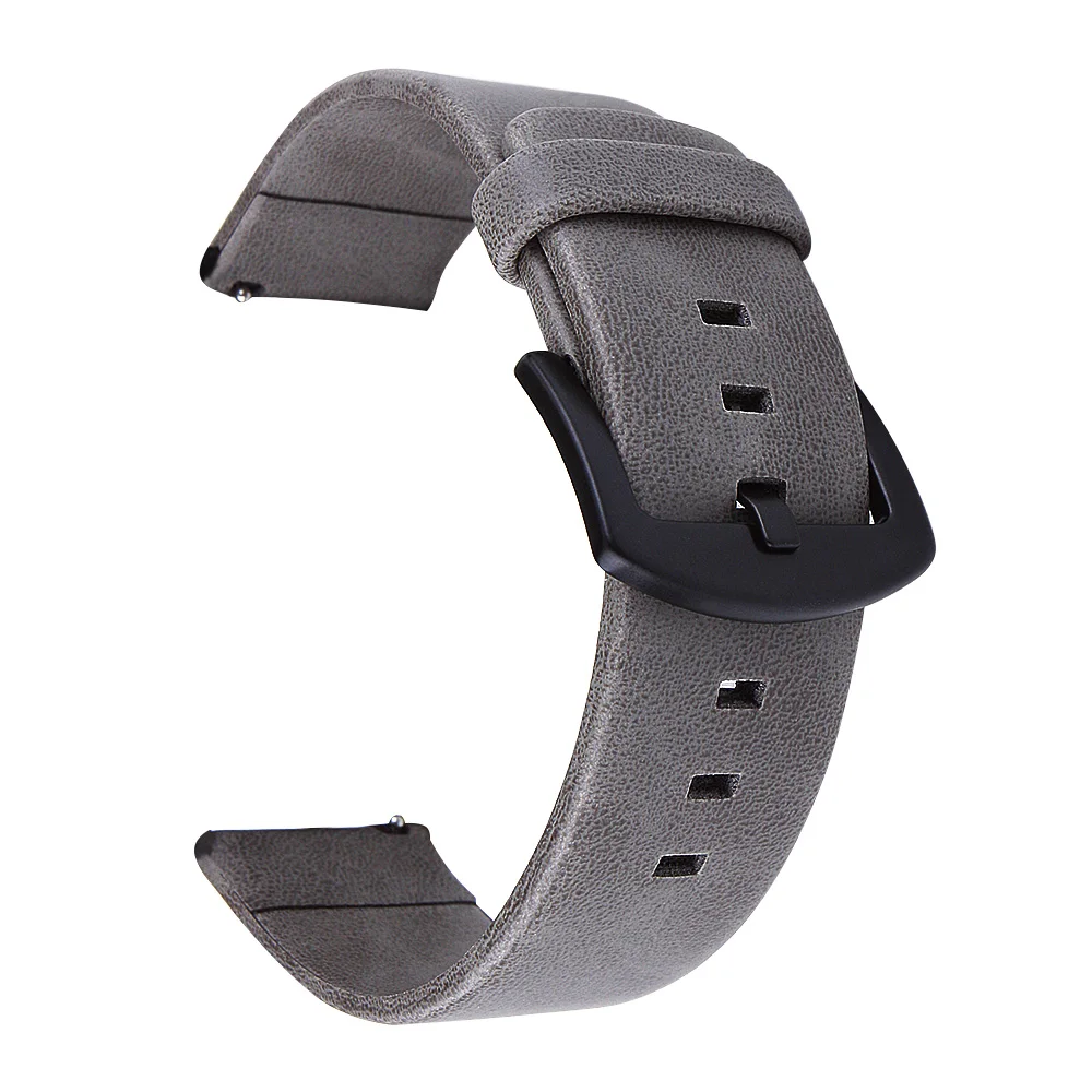 18 мм/20 мм/22 мм/24 мм кожаный ремешок для Samsung Galaxy Watch 3 41/45 42/46 активный 2 Huami Hauwei Quick Release