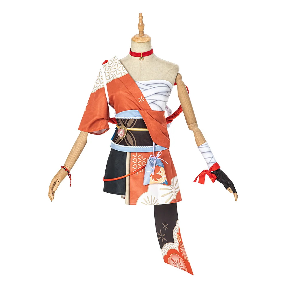 

Game Genshin Impact Yoimiya Female Fashion Combat Uniform Activity Party Role Play Clothing Cosplay Costume Halloween Dress Up