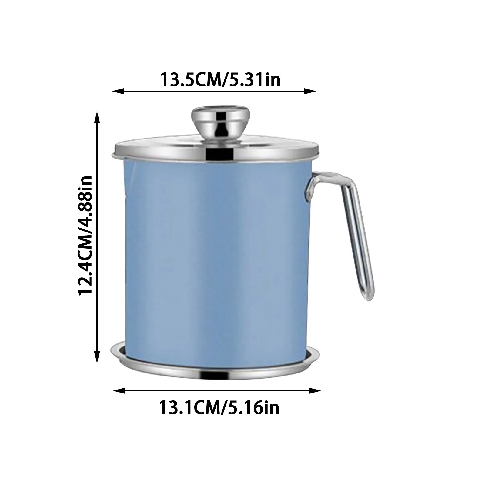 

1.3L Stainless Steel Oil Strainer Pot Container Jug Storage Can With Filter Cooking Oil Pot For Kitchen Household Tools 2021