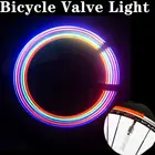 Цветной светодиодный фонарь для велосипедного клапана с батареей, фонарь для горного велосипеда, фонарь для колеса, наружные велосипедные предупреждающие Лампы Безопасности