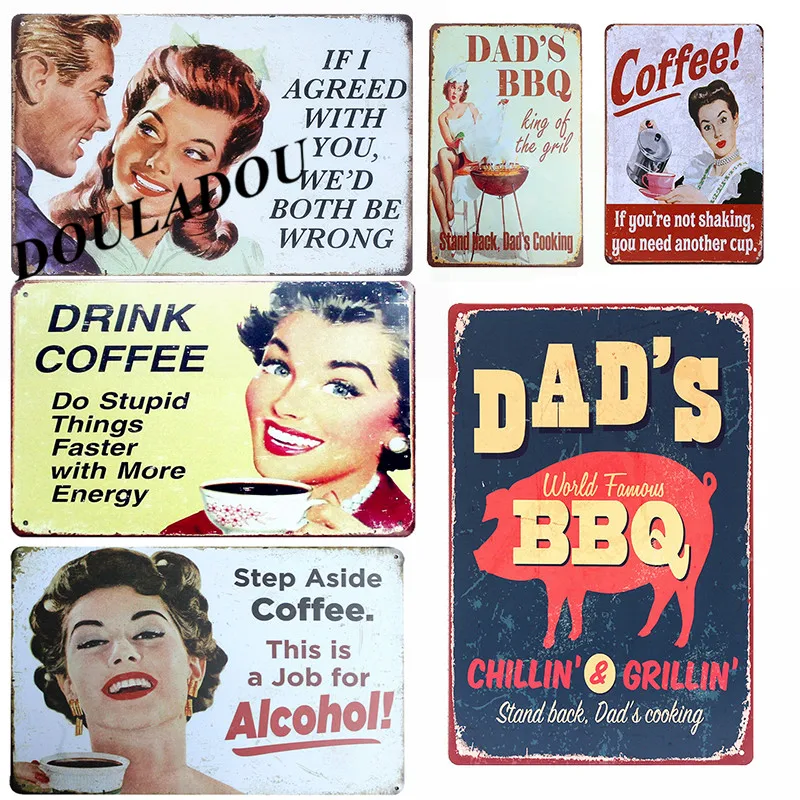 

[Douladou]Best Meat Retro Plaque Wall Decor for Bar Pub Kitchen Home Vintage Tin Sign Metal Signs Pinup Wall Art 20x30CM