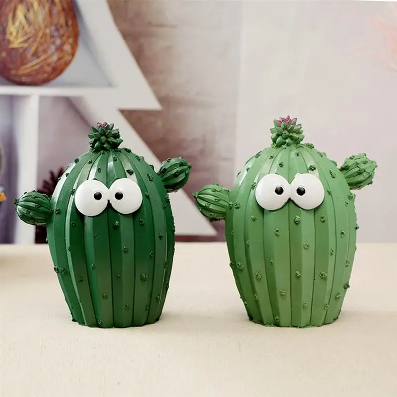 

Cartoon Cactus Piggy Bank Creative Resin Cute Money Storage Box Home Office Desktop Decor Coin Bank Saving Pot Gift for Kids