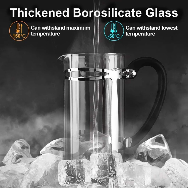 Soulhand Френч-пресс для приготовления кофе Термостойкое Стекло Чайник Легко моется