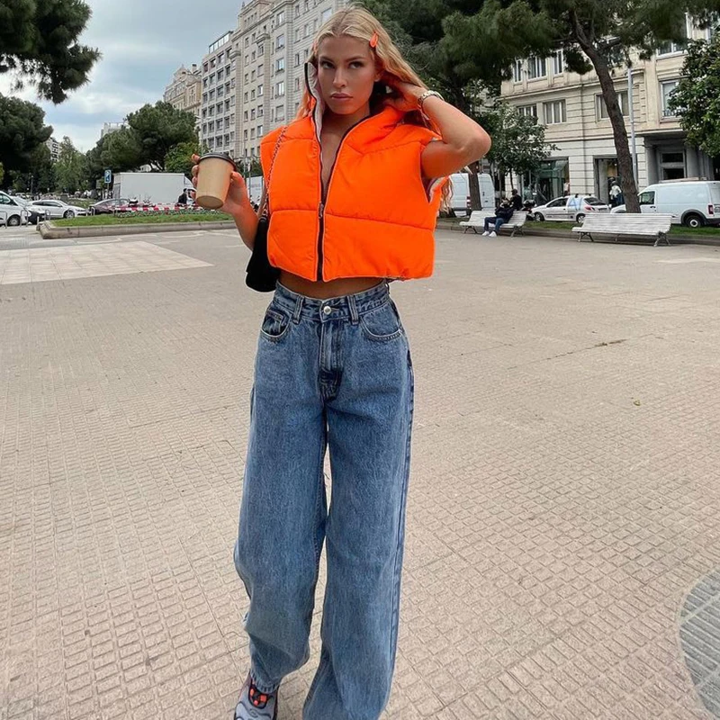 Женская уличная куртка на молнии теплая безрукавка с воротником-воротником