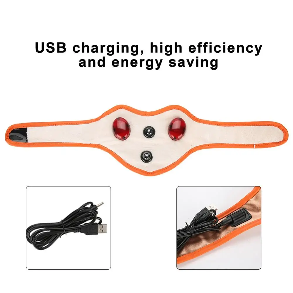 USB Electric Cervical Spine Belt Heating Infrared Vibrations Magnetic Therapy Shoulder Massage Relieve Neck Mains | Красота и