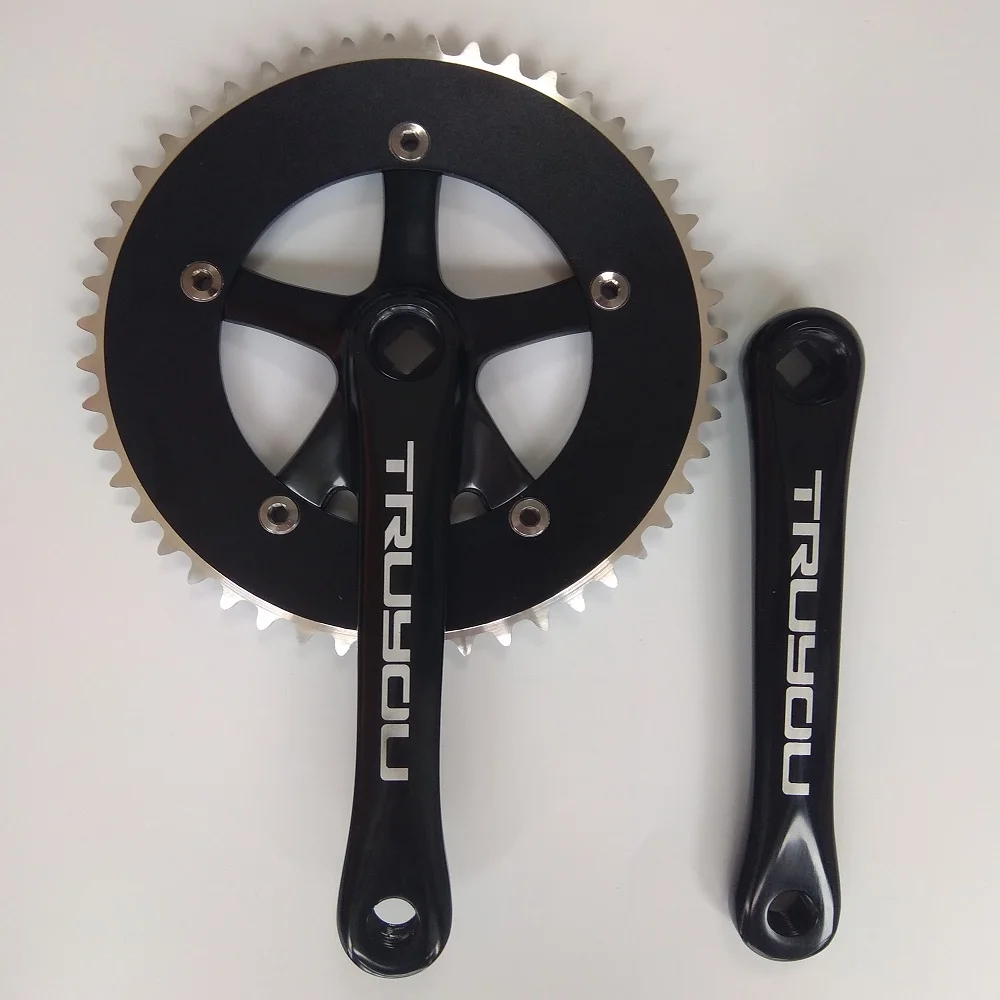Трековая система шатунов для велосипеда TRUYOU Fixed Gear Single Speed 130 BCD 53T 52T 50T 48T 46T 44T в комплекте с звездочкой на 1/8 дюйма.