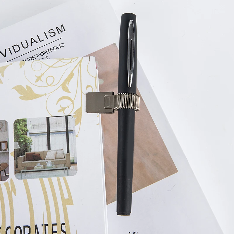 

Creative Triple And Single Hole Metal Pen Holder Notebook Pocket Pen Clip For Office Teacher Doctor Nurse Student Stationery