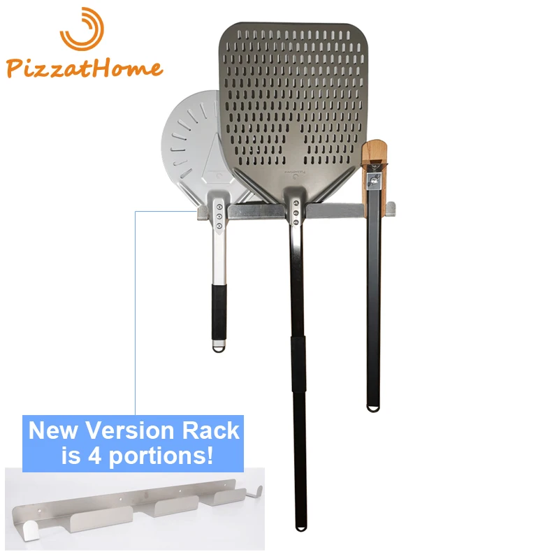 Фото PizzAtHome Лопата для пиццы настенная стойка матовый Нержавеющая сталь пиццы, вешалка для полотенец Настенная вешалка для тяжелых условий эксп... №5