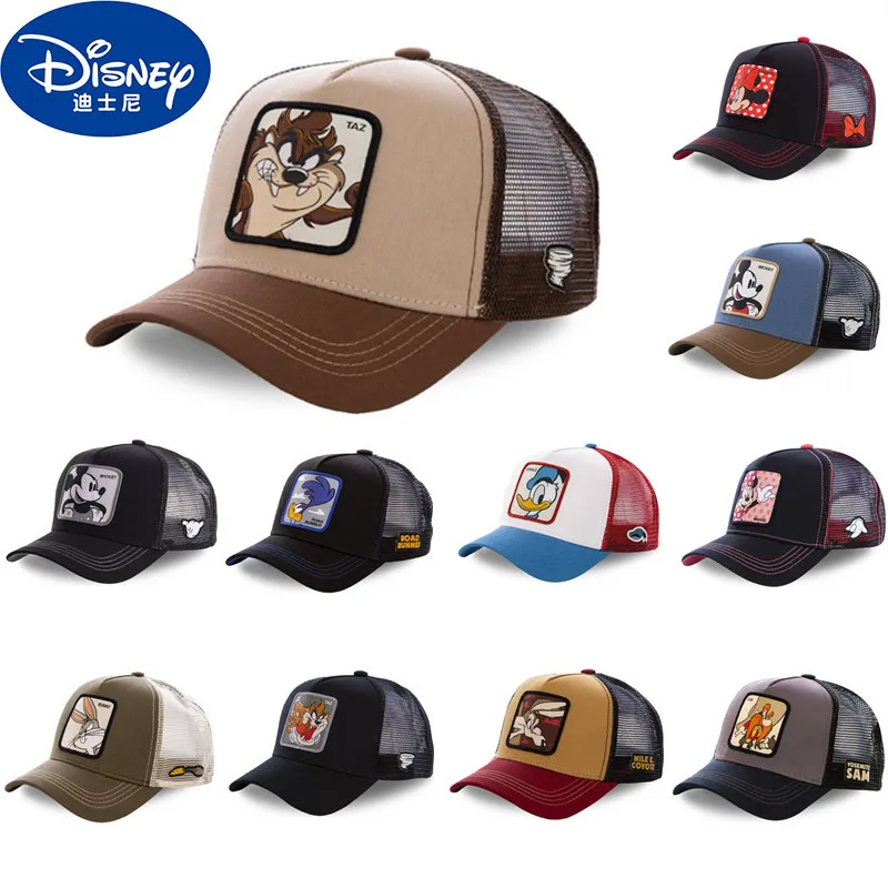 

Disney High Quality Animal Cartoon Mickey Anime Snapback Baseball Cap Men Women Hip Hop Dad Mesh Trucker Hat Dropshipping