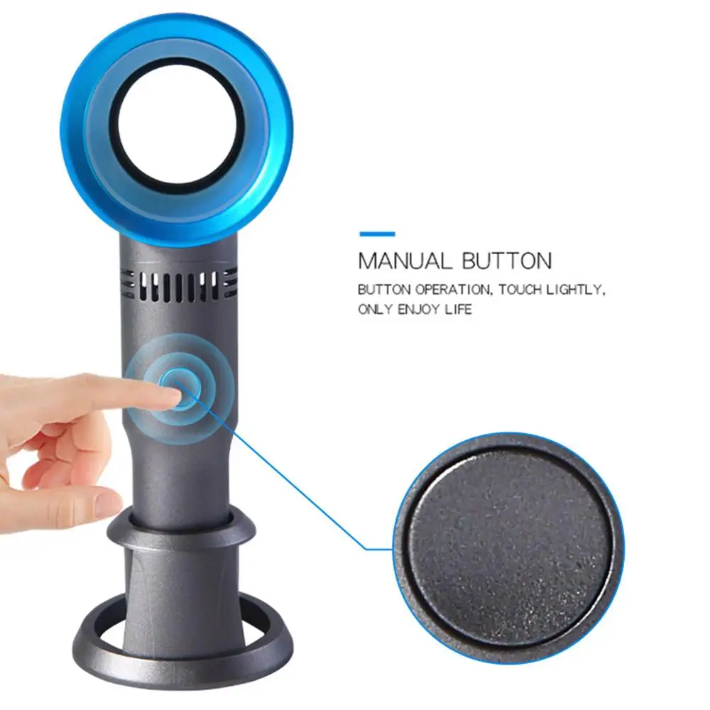 

3 Gear Adjustable Summer Air Cooling Fan USB Rechargeable Handheld Bladeless Fan Easy Cool Purifies Air Cooling Fan