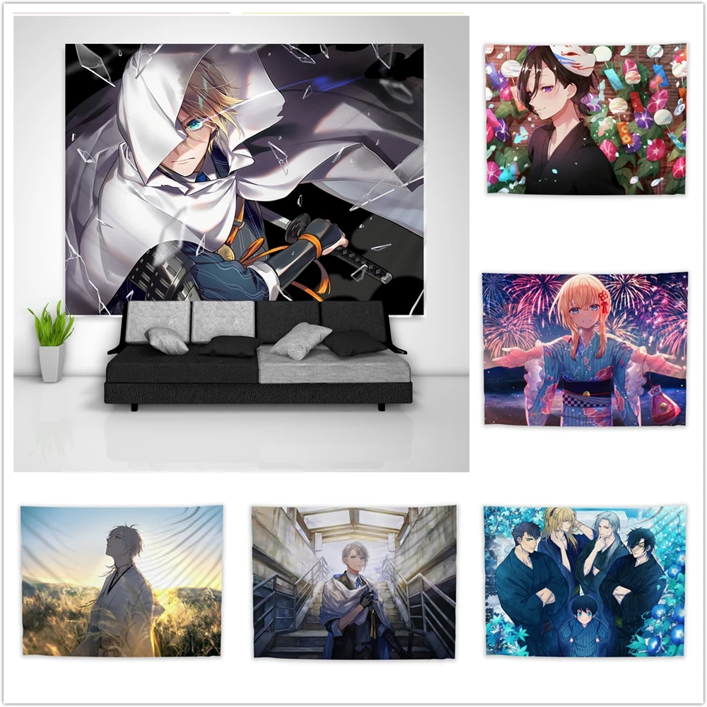 Touken Ranbu Toushirou Chougi Kunihiro гобелен искусство настенный подвесной диван стол покрывало