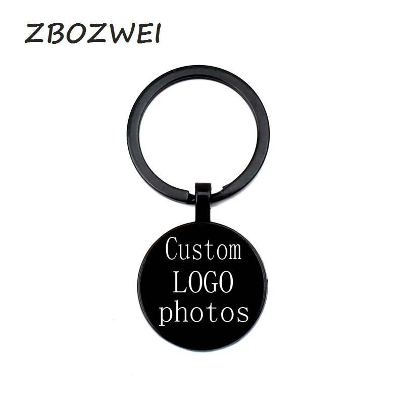 

Custom logo black keychain