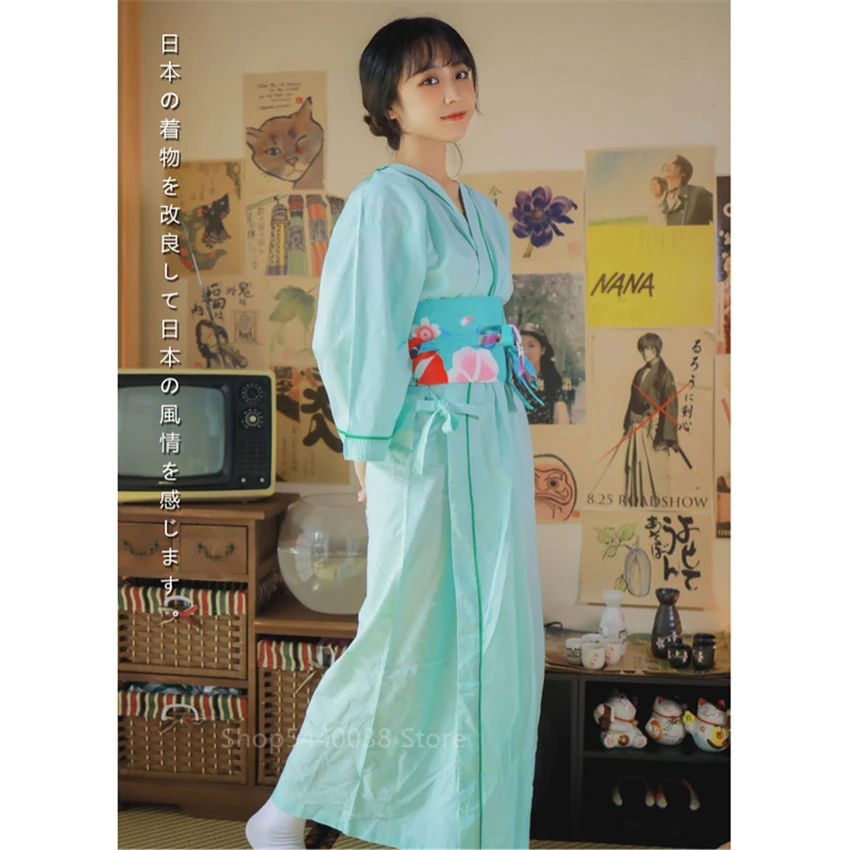 Кимоно модное Национальное женское сексуальное юката с Оби Новинка вечернее