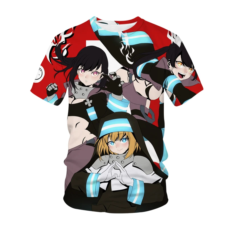 

Футболка унисекс с 3D-принтом пожарной бригады пламени