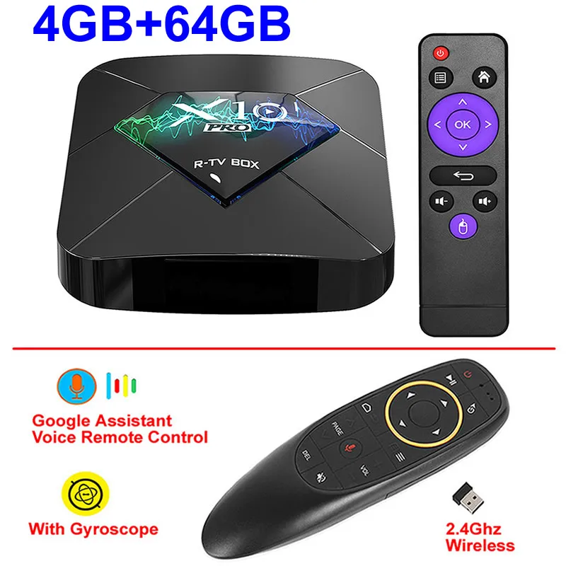 4GB 64GB add G10 X10 PRO Smart tv BOX Android 9,0 четырехъядерный процессор Amlogic S905X2 4 Гб ОЗУ 64 Гб ПЗУ 2,4G/5G двойной wifi USB3.0 BT4.0 3D 4K HDR телеприставка - Цвет: 4GB 64GB add G10
