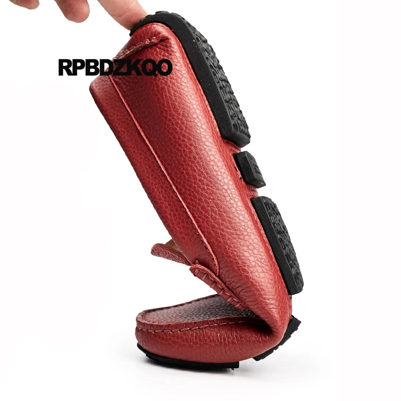 Мокасины мужские из натуральной кожи мягкие лоферы без застежки Повседневная