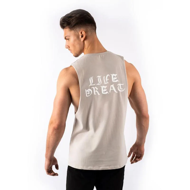 Спортивная одежда для мужчин майка с капюшоном бодибилдинг без рукавов