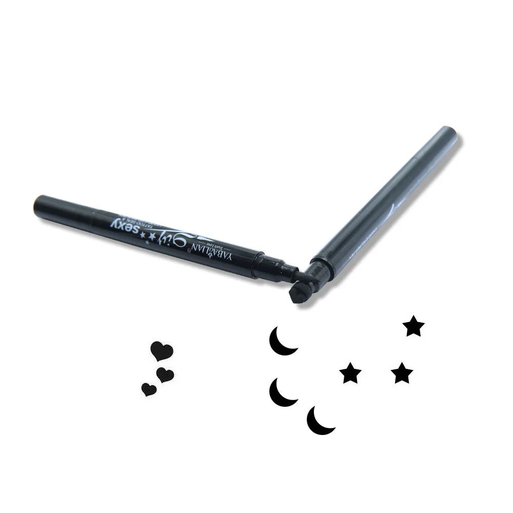 Печать двойная головка черная Водонепроницаемая подводка для глаз штамп стойкая