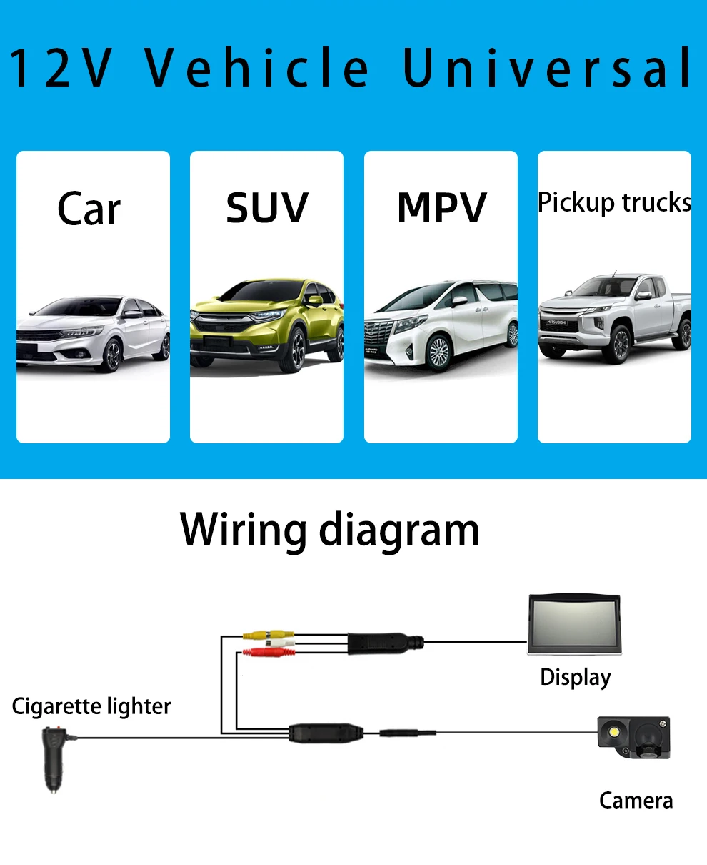 2020 Новый Стиль задняя сторона зеркало заднего вида камера с 5 дюймовым экраном