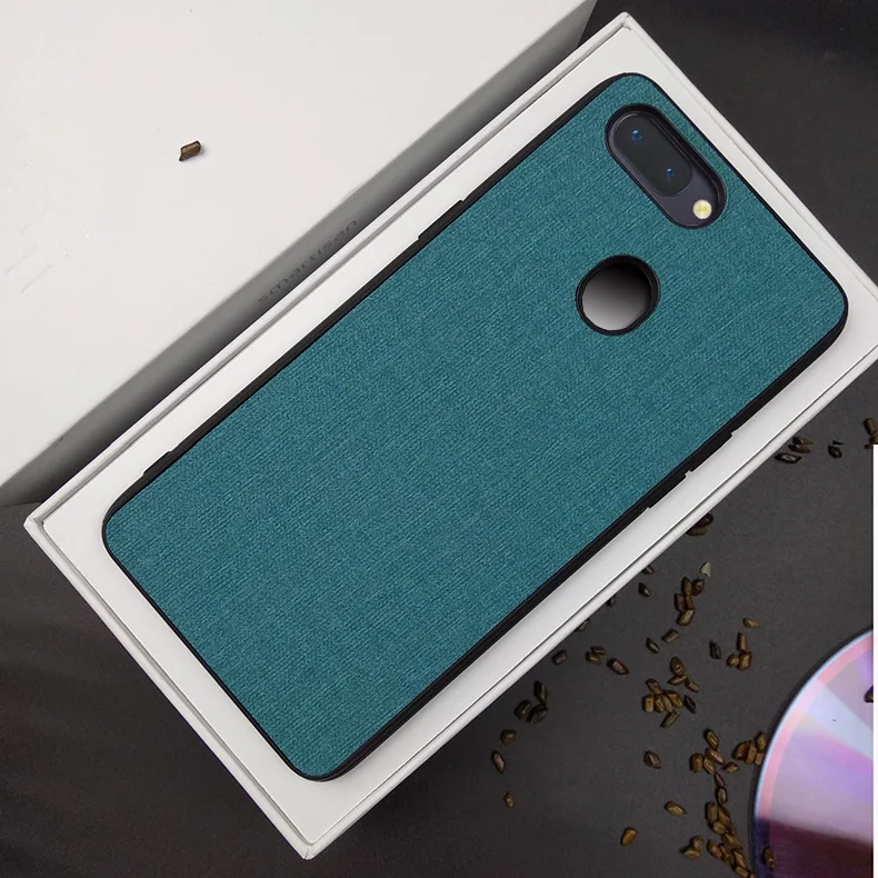 for OPPO F7 Reno 10X Zoom A9 K1 A7 A5S F11 R17 Pro R15 F9 A7X Realme 1 2 3 Case Fabric Plain Back Cover Shockproof Funda Casing |
