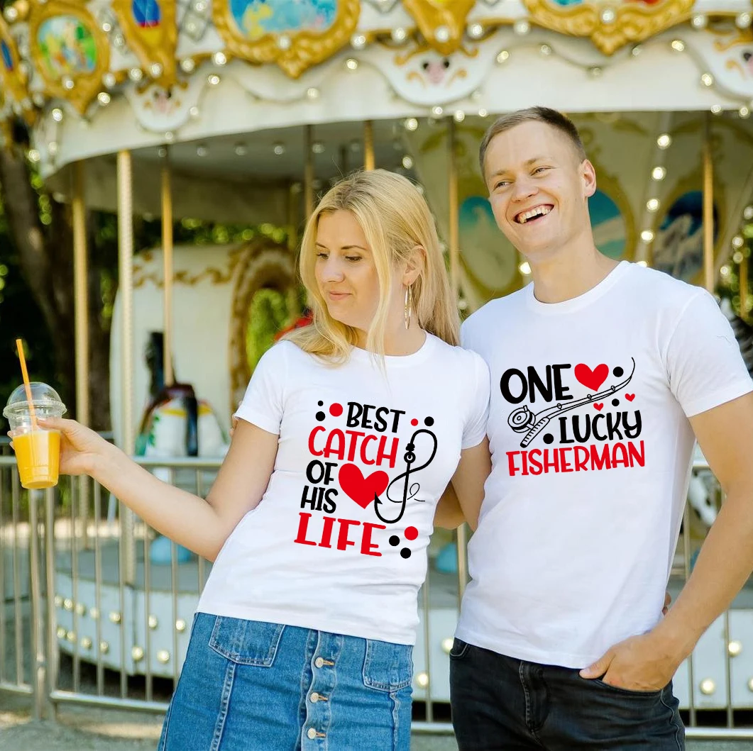 

Hillbilly New Arrival Valentine's Day T Shirt for Couples Short Sleeve O Neck 100% Cotton Ulzzang Clothing Tops Femme T Shirts