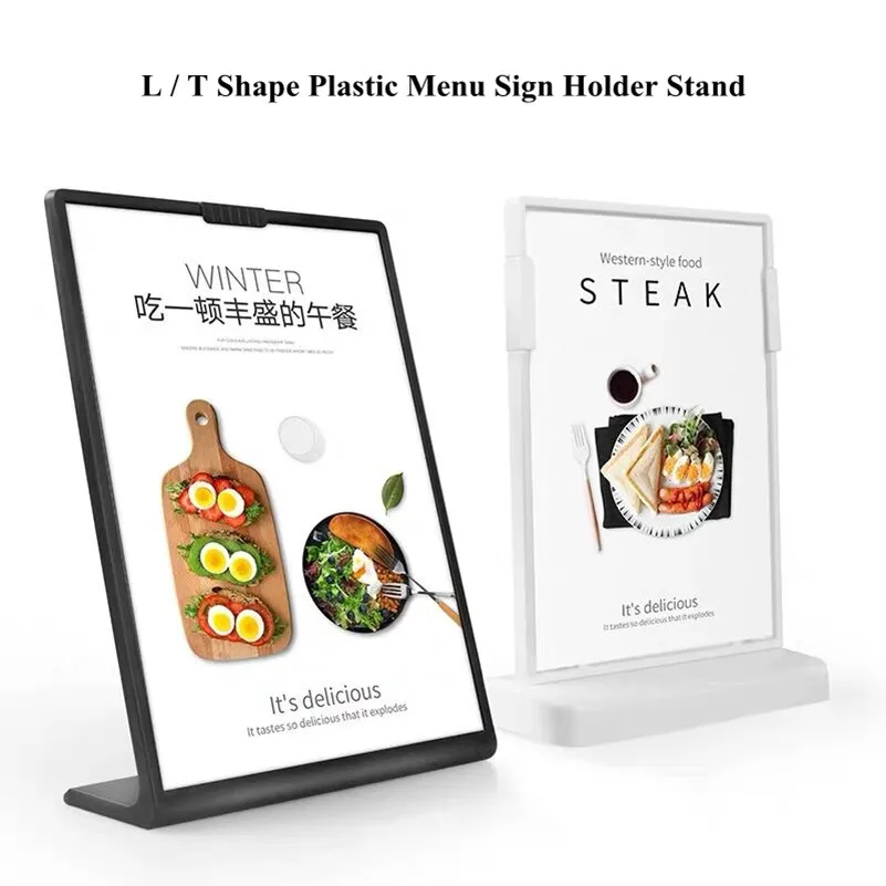 Пластиковая настольная стойка А4 держатель для плаката подставка вывесок