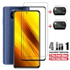 Защитное стекло Xiomi Poco X3 Pro для Xiaomi Poco X3 NFC, Защита камеры PocoX3 XiaomiX3 X 3, защита экрана, закаленная пленка